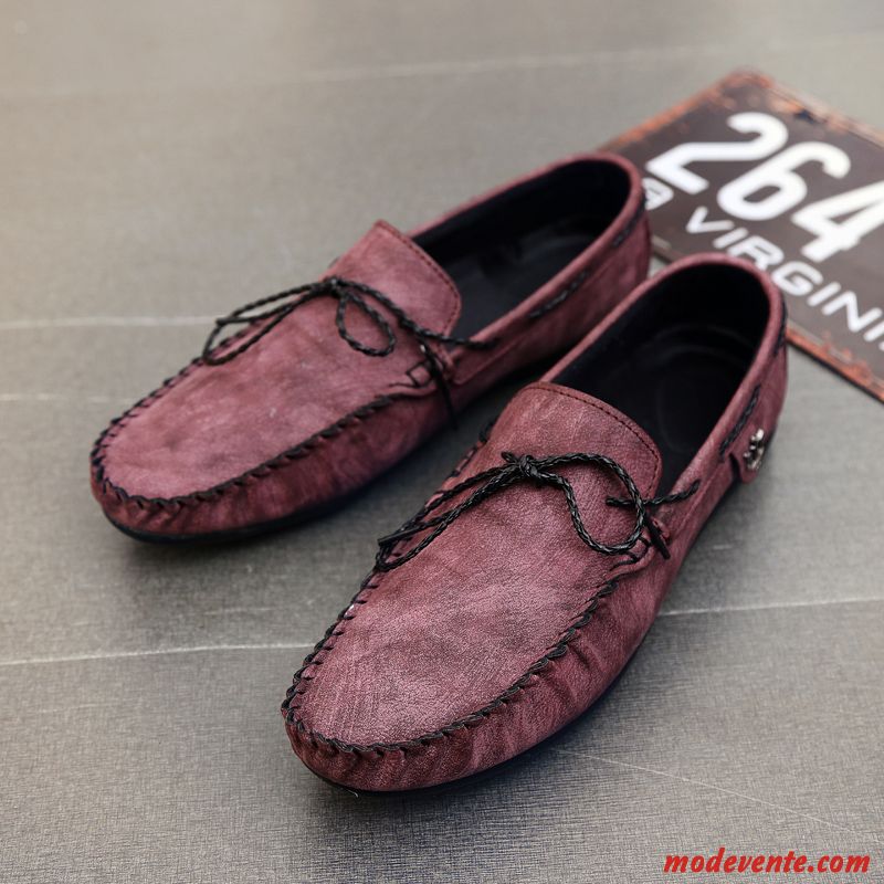 Mocassin Homme Pas Cher Peachpuff Vin Rouge Mc23461