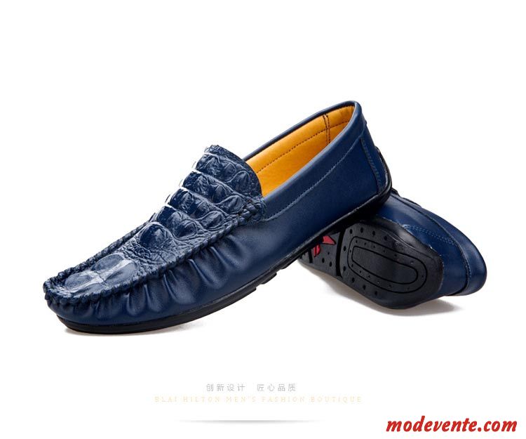 Mocassin Homme Plateforme Pas Cher Kaki Gris Fumé Mc23261