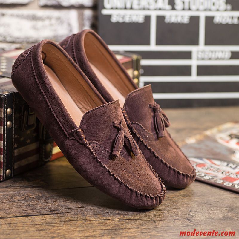 Mocassin New Style Vente Blanc Violet Mc23448