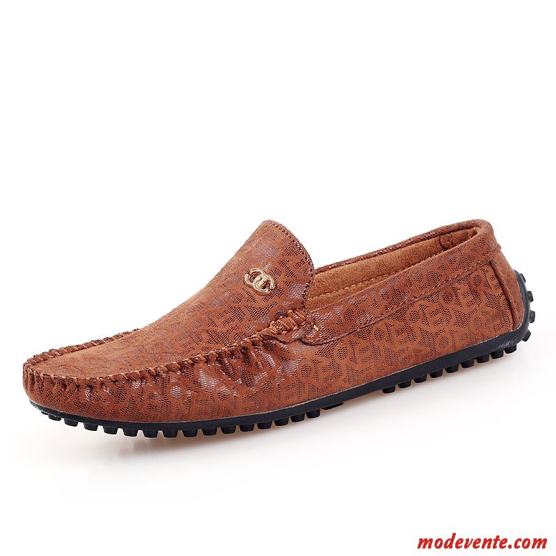 Mocassin Pas Cher Homme Chocolat Poudre Bleue Mc23275