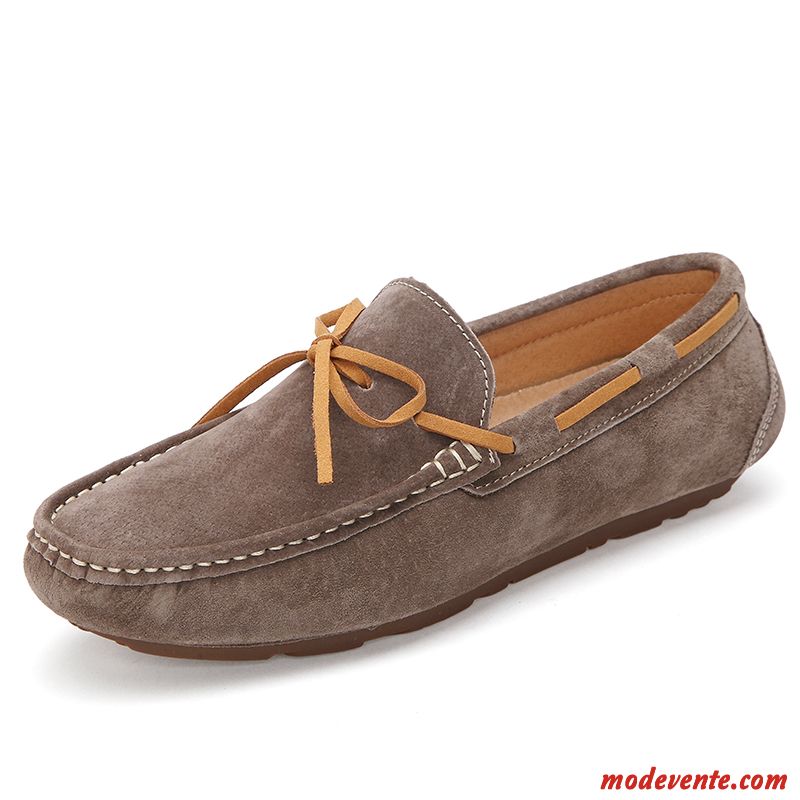 Mocassin Pas Cher Pour Homme Gris Chocolat Mc23565