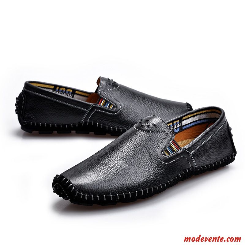 Mocassin Talon Homme Chameau Bleu Royal Mc23531