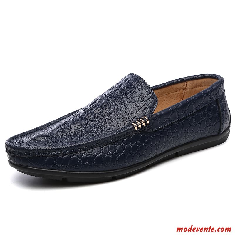 Mocassin À Talon Pas Cher Homme Jaune Bleu Mc23558