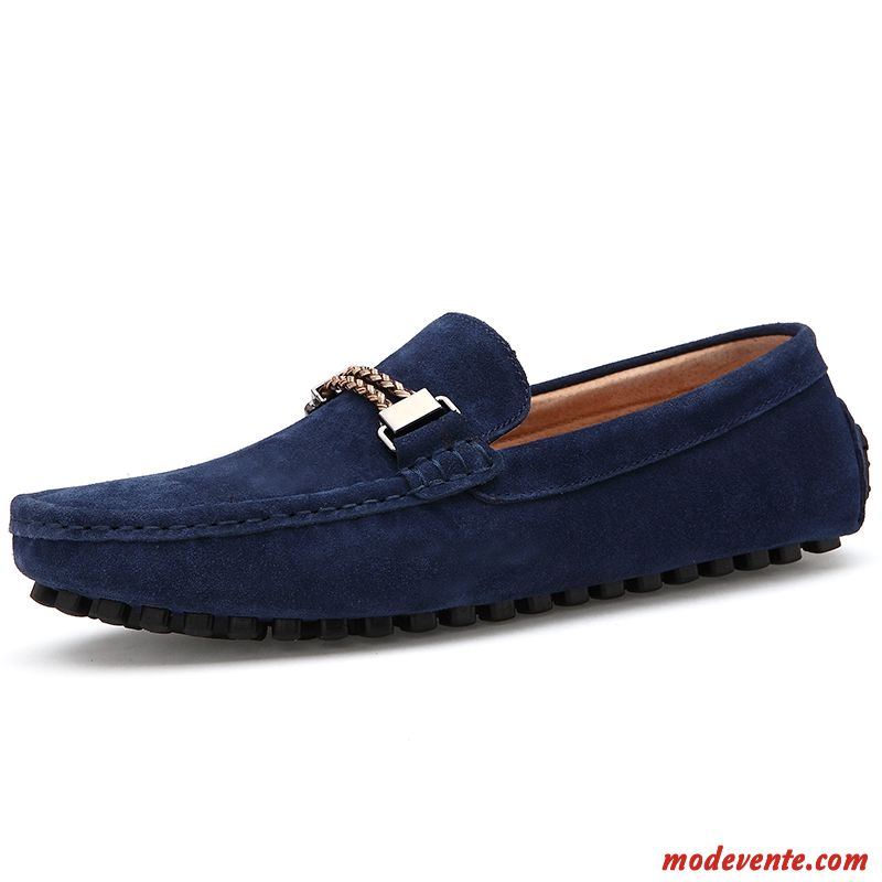 Mocassins Homme Pas Cher Paris Jaune Bleu Aigue-marine Mc23548