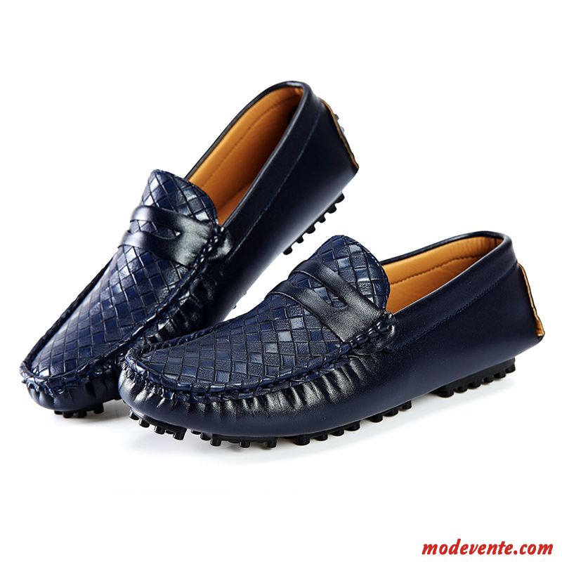 Mocassins Homme Talon Haut Bordeaux Blé Mc23296