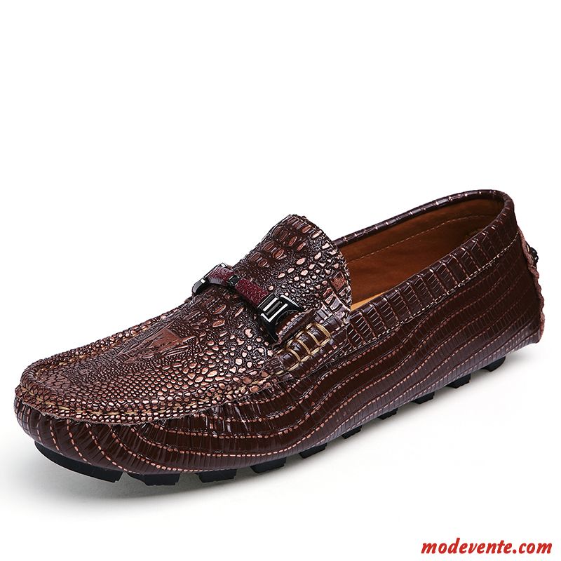 Mode Mocassins Homme Pas Cher Chocolat Violette Antique Mc23487