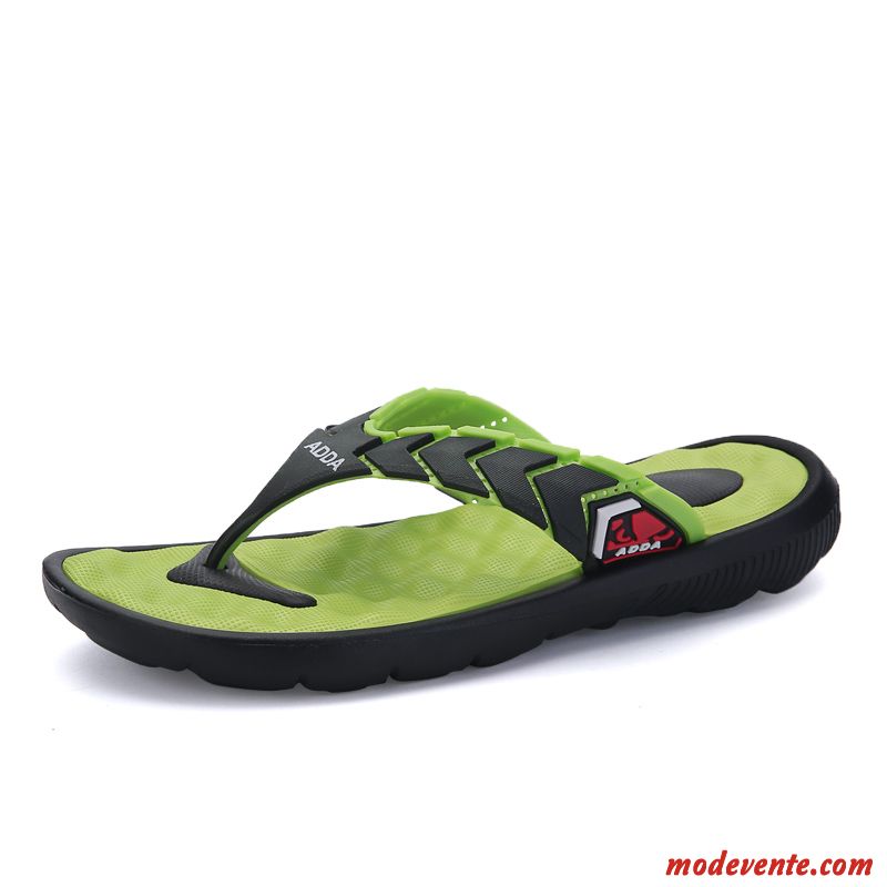 Sandales Homme Pas Cher Blanc Neigeux Vert Printanier Mc25933