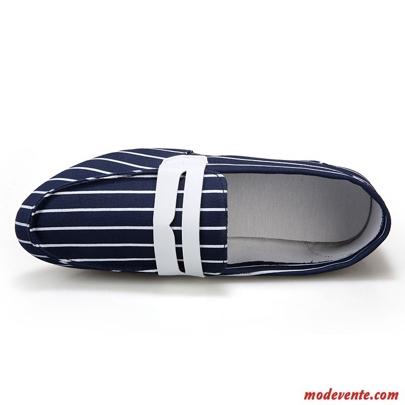 Vente Mocassins Chaussure Pas Cher Bleu Blanc Mc23495